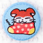 Snoozer - Neteru-kun - Hamtaro Anime Embroidered Pin Badge Button