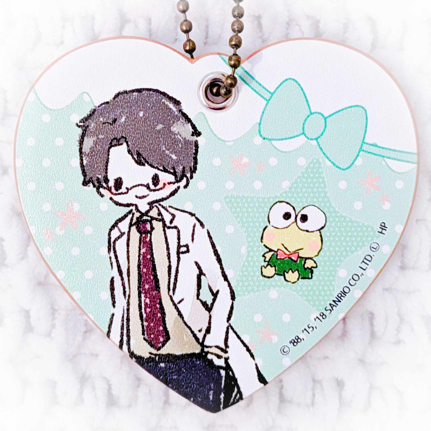 Naoki Sugami - Sanrio Boys Danshi Anime Graffart Leather Heart Keychain