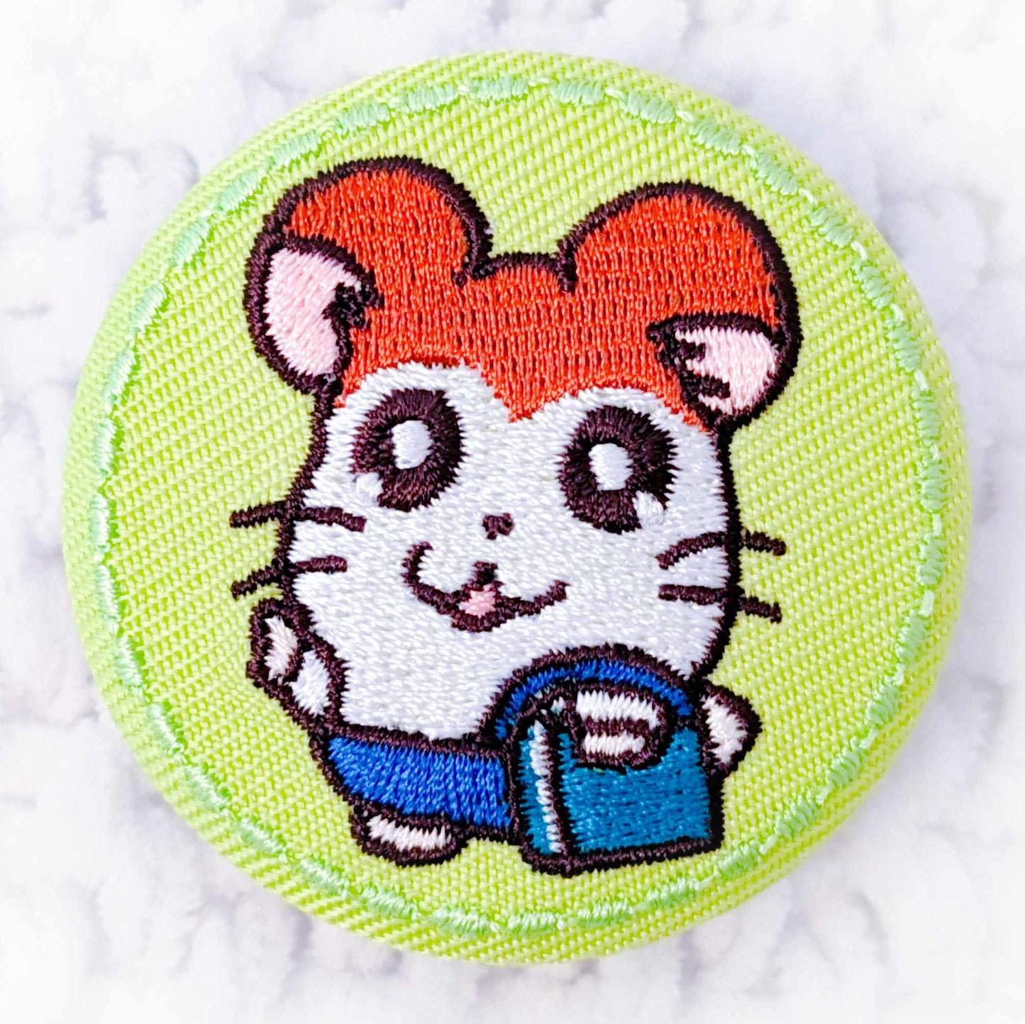 Maxwell - Noppo-kun - Hamtaro Anime Embroidered Pin Badge Button