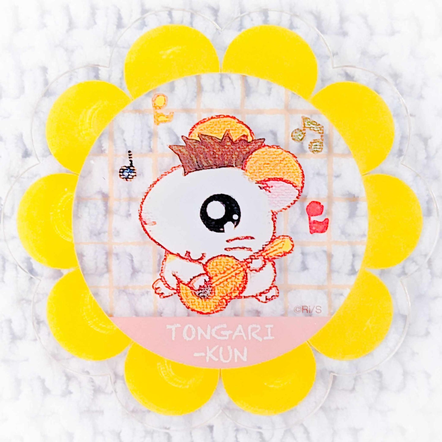 Jingle - Tongari-kun - Hamtaro Anime Flower Shaped Acrylic Coaster