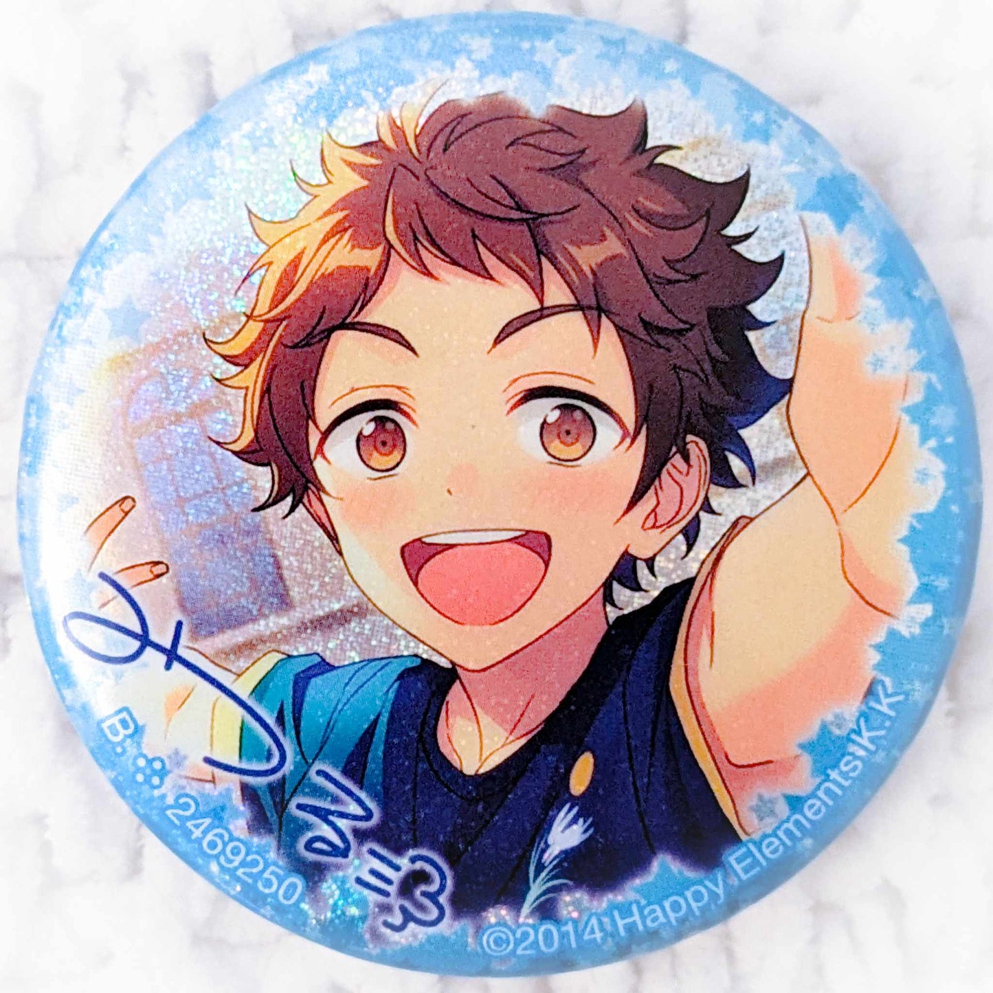 Mitsuru Tenma - Ensemble Stars! Ra*bits Anime Glitter Pin Badge Button