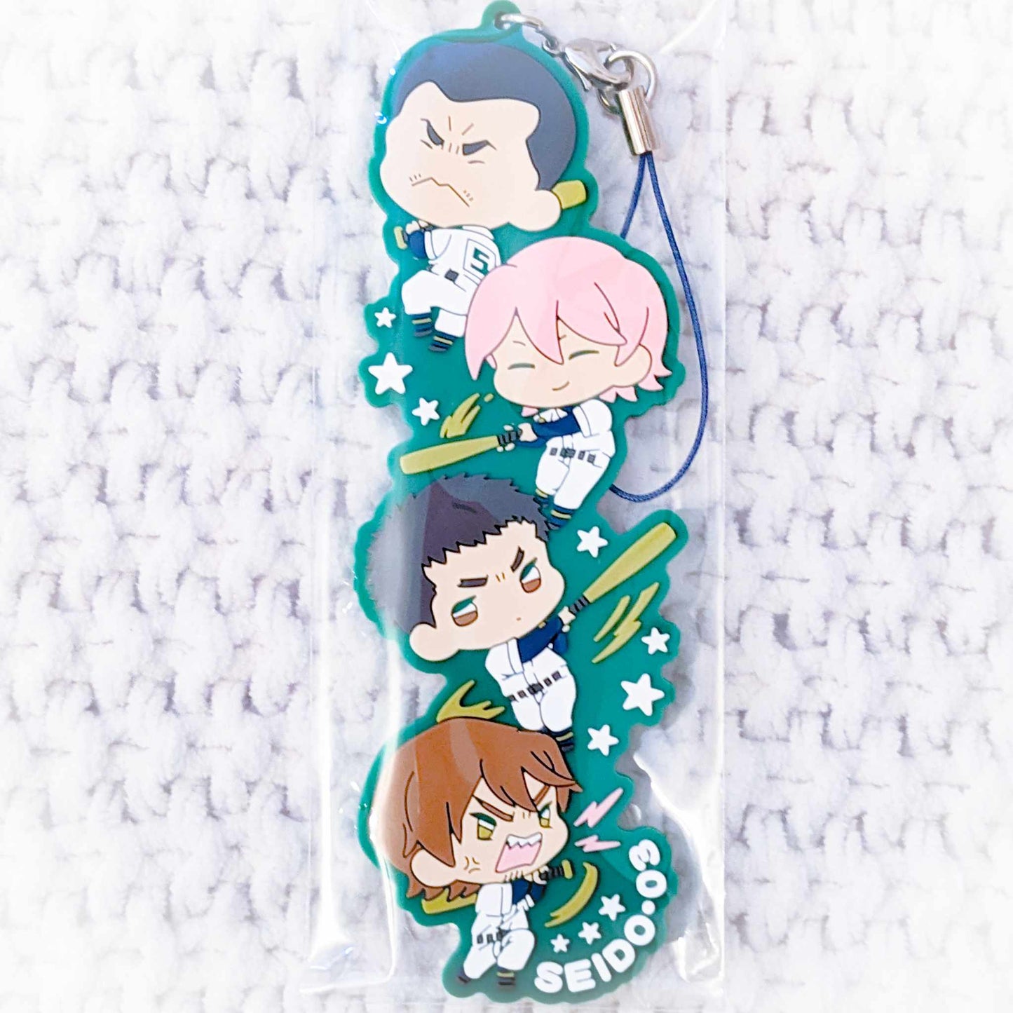 Jun Toru Ryousuke & Yuki - Ace of Diamond Anime Wachatto Rubber Strap