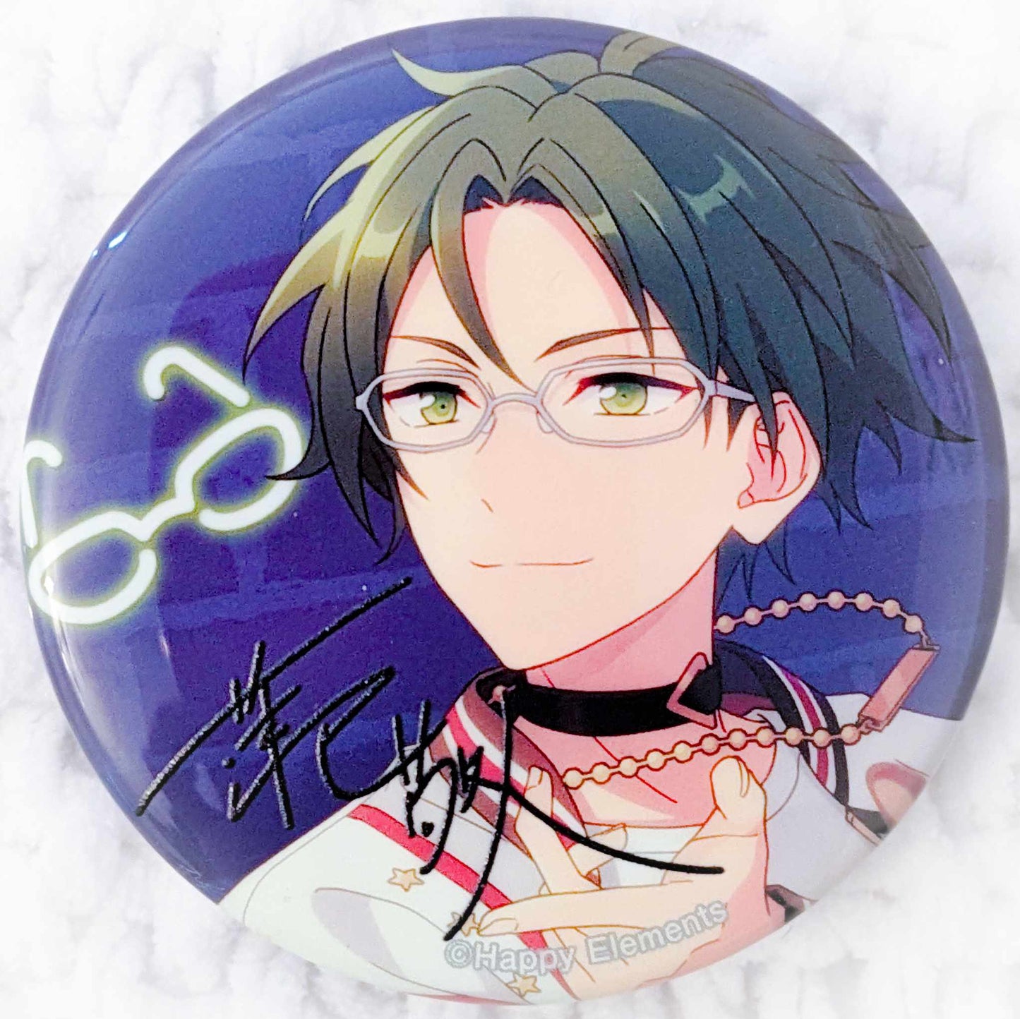 Keito Hasumi - Ensemble Stars! AKATSUKI Anime Autograph Pin Badge Button