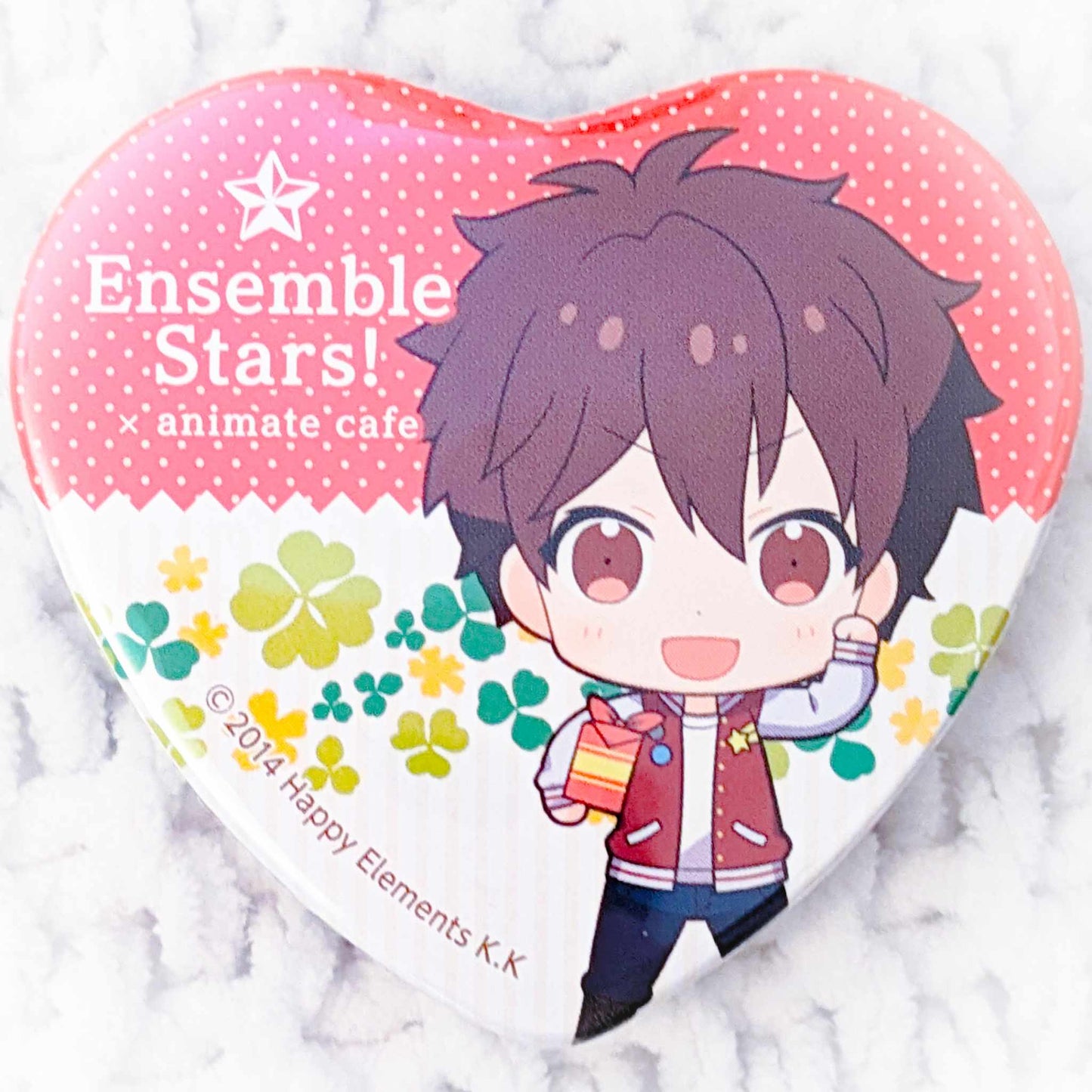 Chiaki Morisawa - Ensemble Stars! RYUSEITAI x Animate Cafe Anime Heart Shaped Pin Badge Button