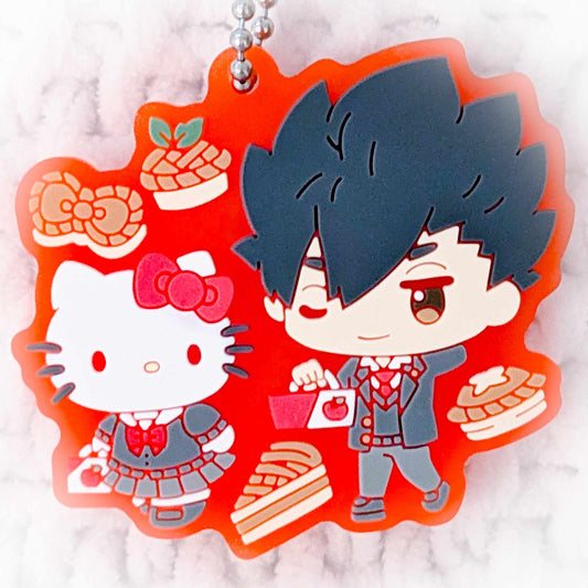 Tetsuro Kuroo & Hello Kitty - Haikyuu x Sanrio Anime Collaboration Rubber Keychain