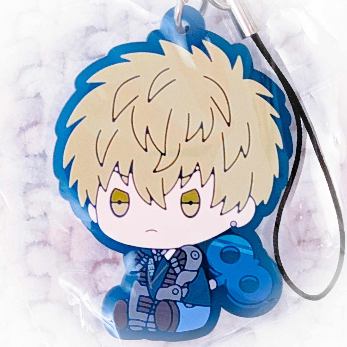 Genos - One Punch Man Anime Petatto Nejimaki Rubber Keychain Strap