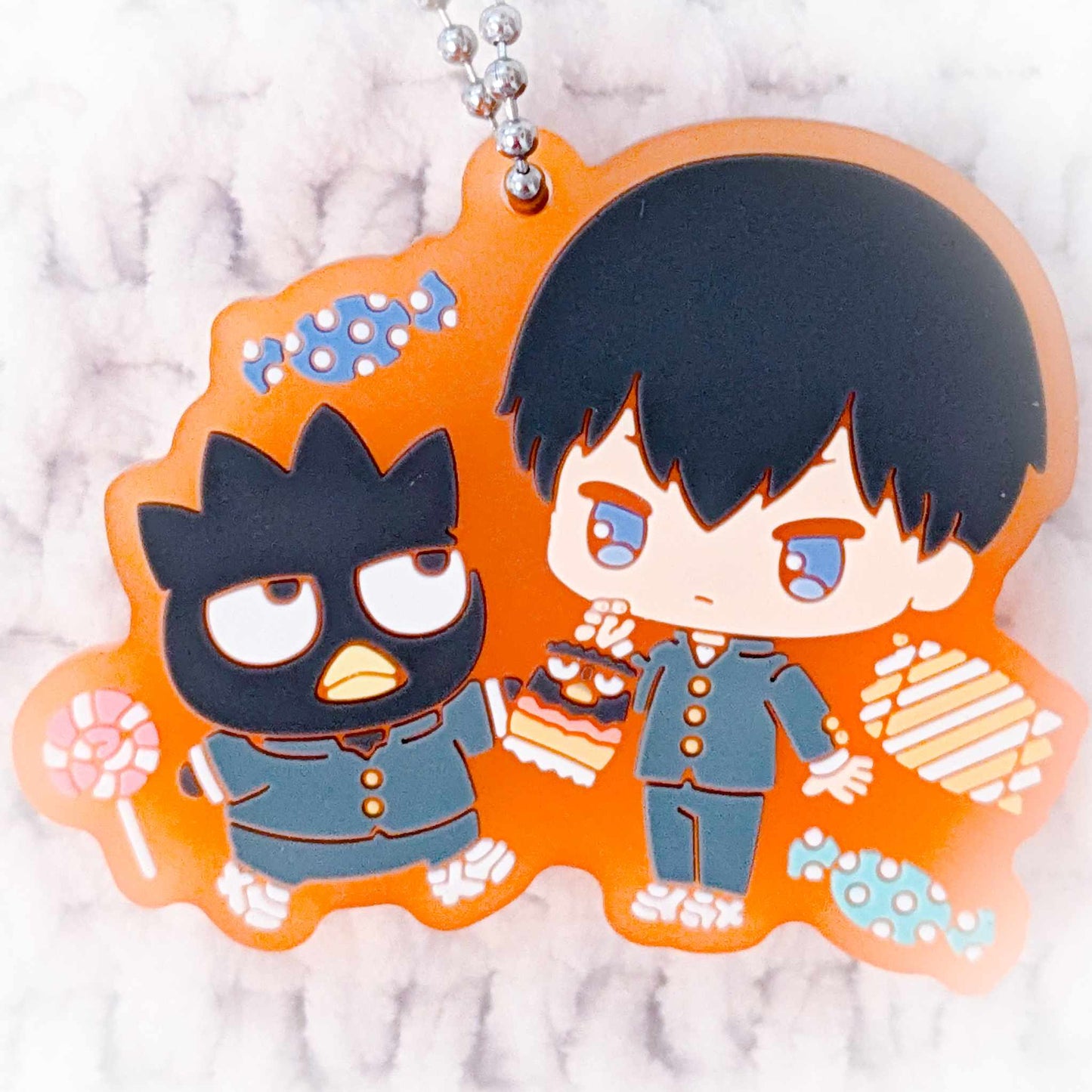 Tobio Kageyama & Badtz Maru - Haikyuu x Sanrio Anime Collaboration Rubber Keychain