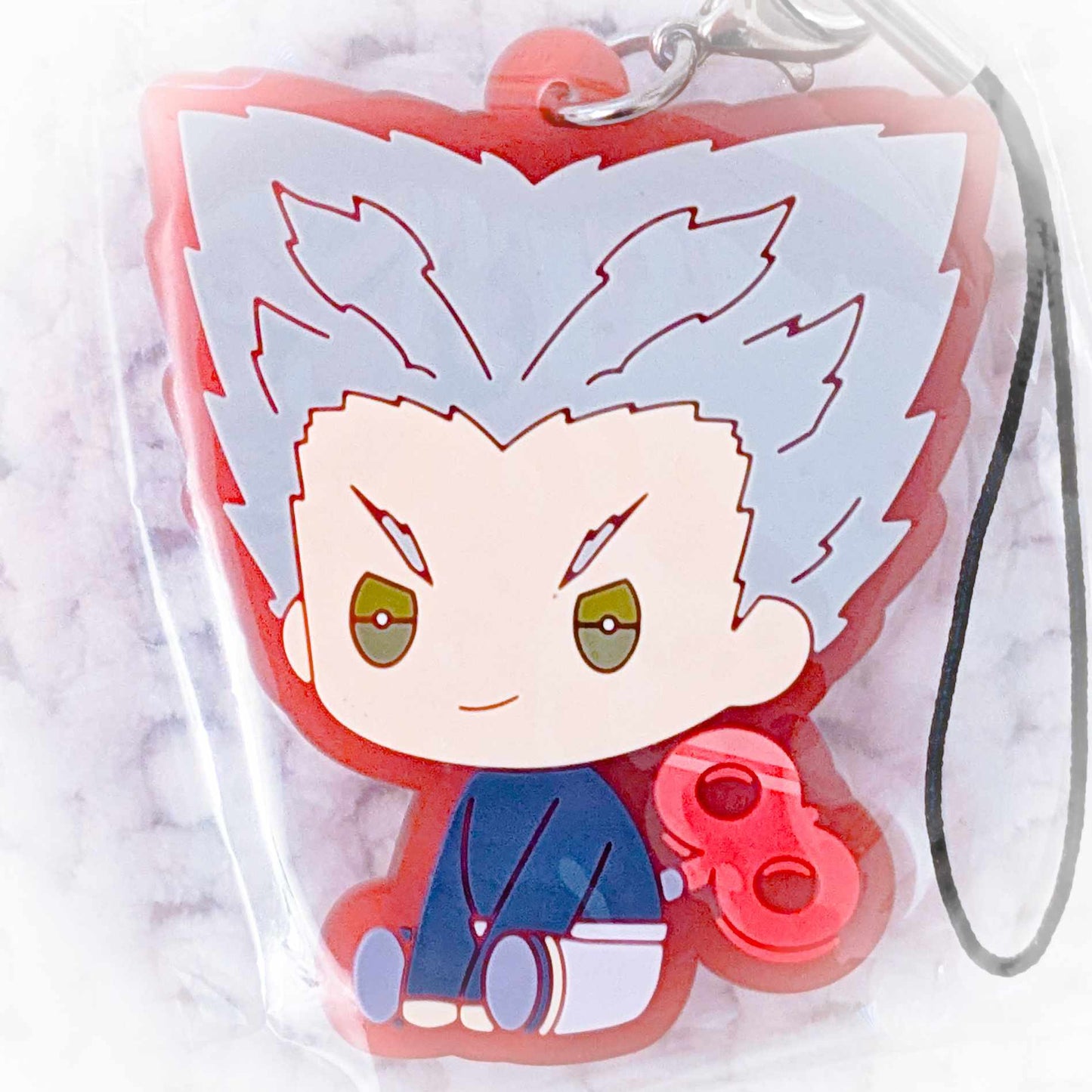 Garou - One Punch Man Anime Petatto Nejimaki Rubber Keychain Strap