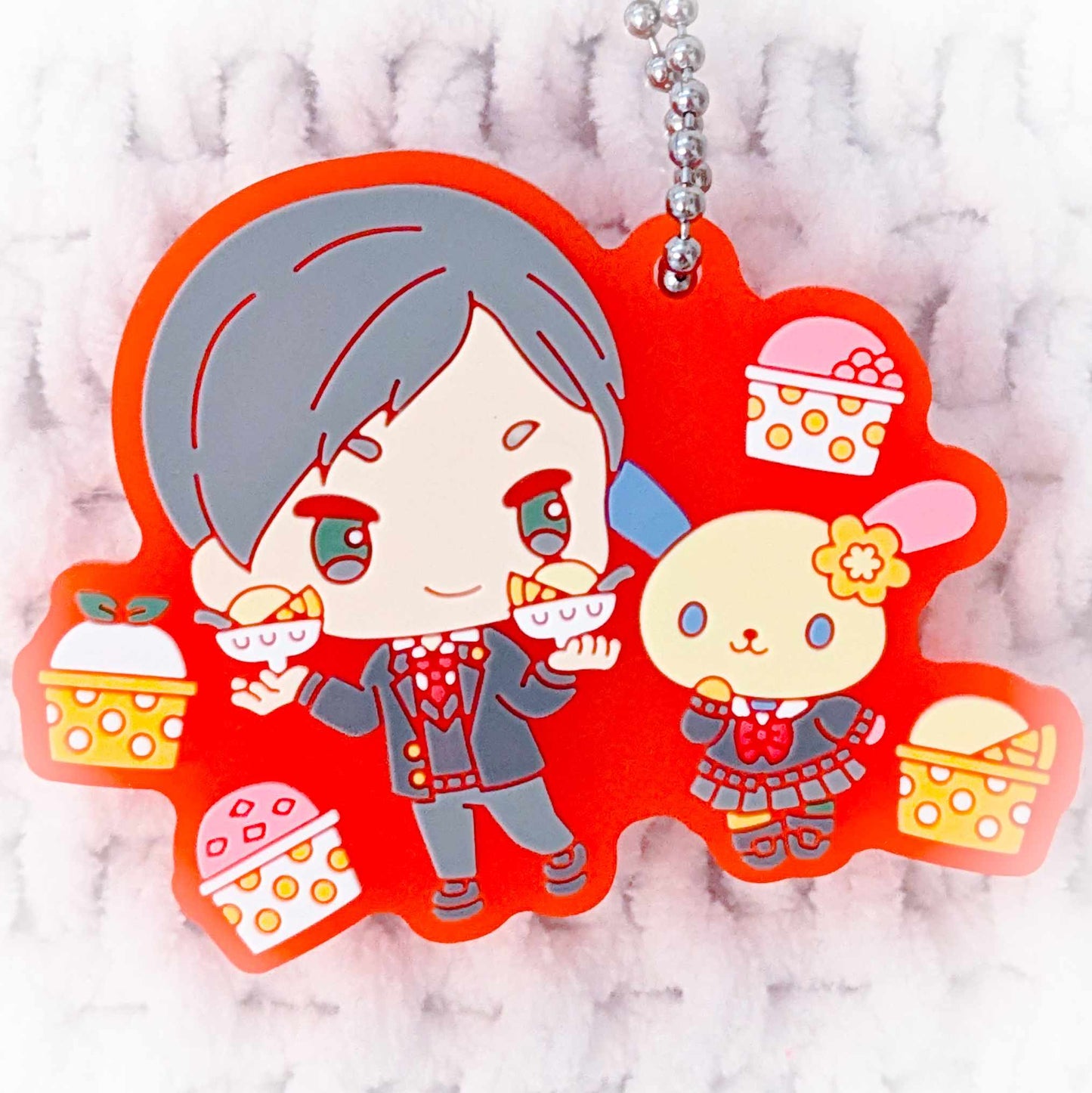 Lev Haiba & Usahana - Haikyuu x Sanrio Anime Collaboration Rubber Keychain