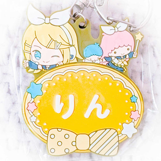 Kagamine Rin & Twin Little Stars - Project Sekai Colorful Stage x Sanrio Name Rubber Keychain