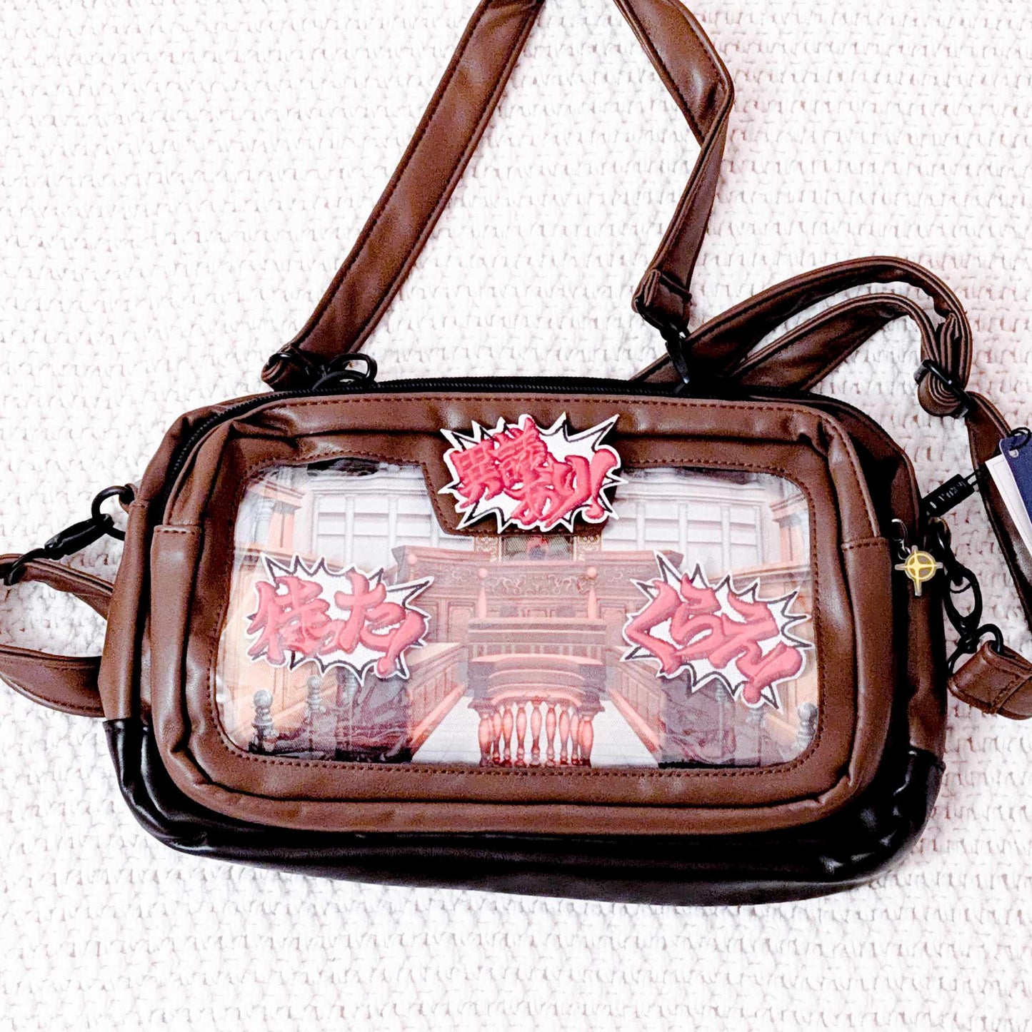 Phoenix Wright Ace Attorney Court Room Themed Bag Purse w/ Embroidered Patches