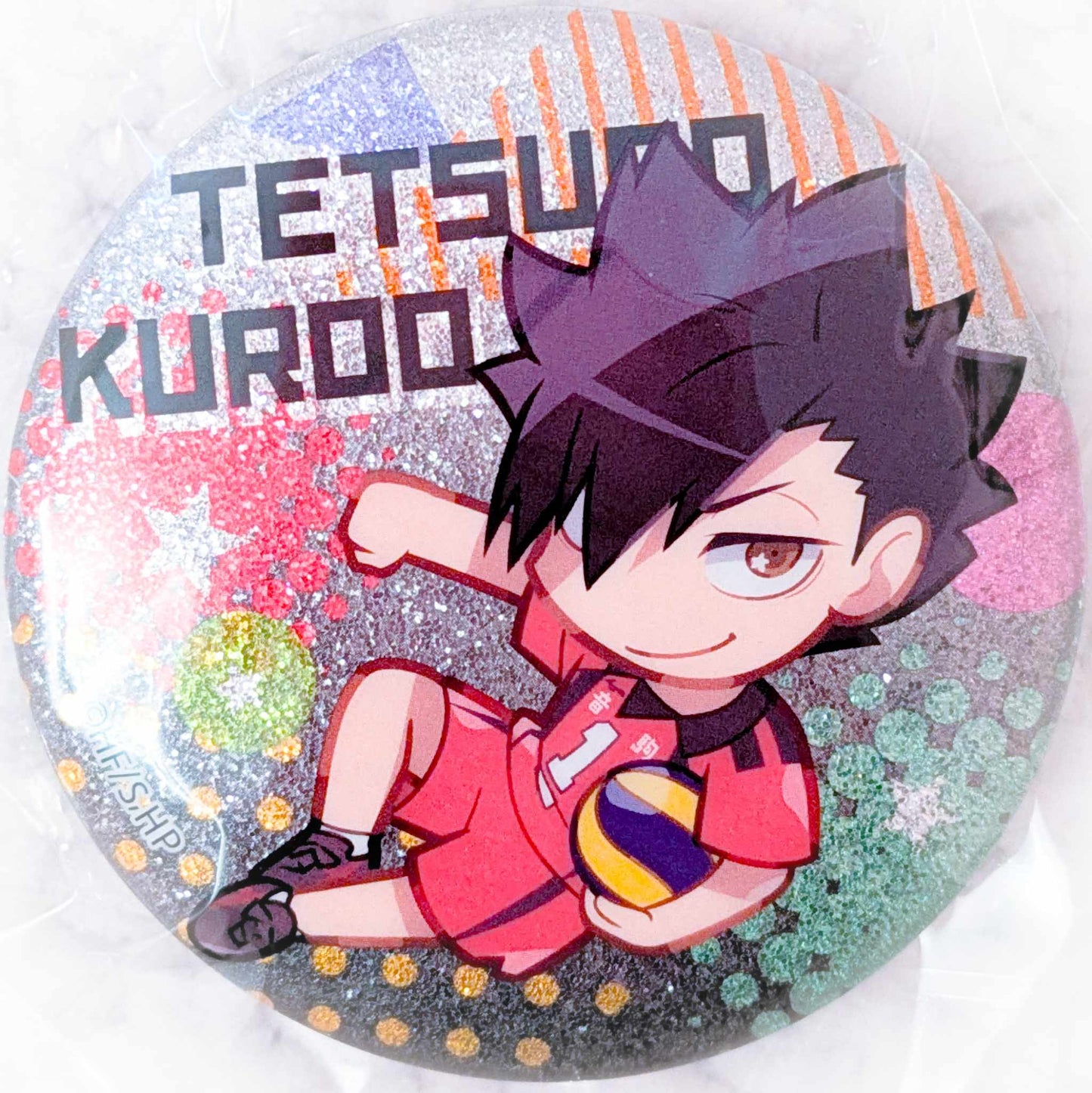 Tetsuro Kuroo - Haikyuu!! Anime Glitter Pin Badge Button