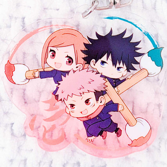 Yuji Itadori Nobara Kugisaki & Megumi Fushiguro - Jujutsu Kaisen Anime Fudemame Acrylic Keychain