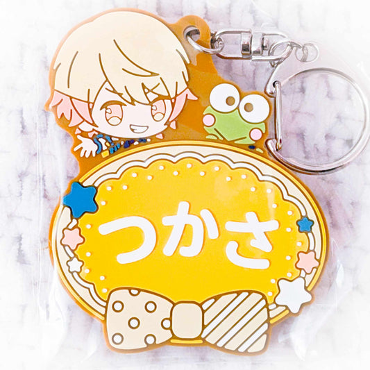 Tenma Tsukasa & Keroppi - Project Sekai Colorful Stage x Sanrio Name Rubber Keychain