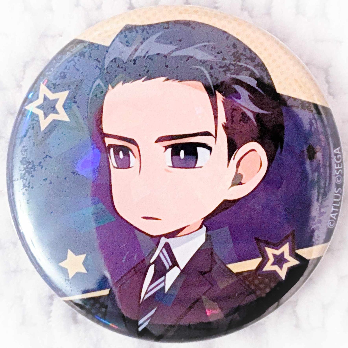 Toshiro Kasukabe - Persona 5 Tactica Anime Holographic Pin Badge Button