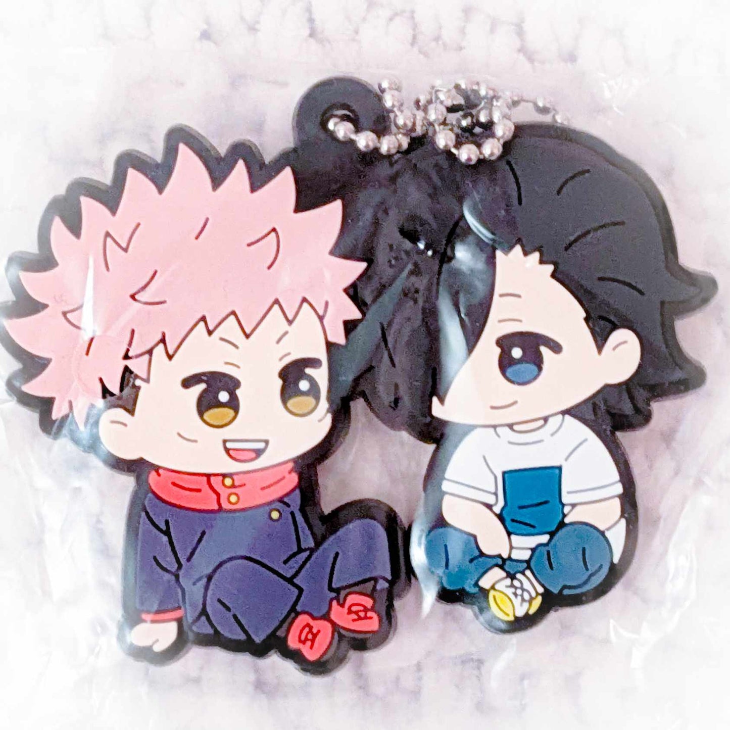 Yuji Itadori & Junpei Yoshino - Jujutsu Kaisen Anime Buddycolle Rubber Keychain