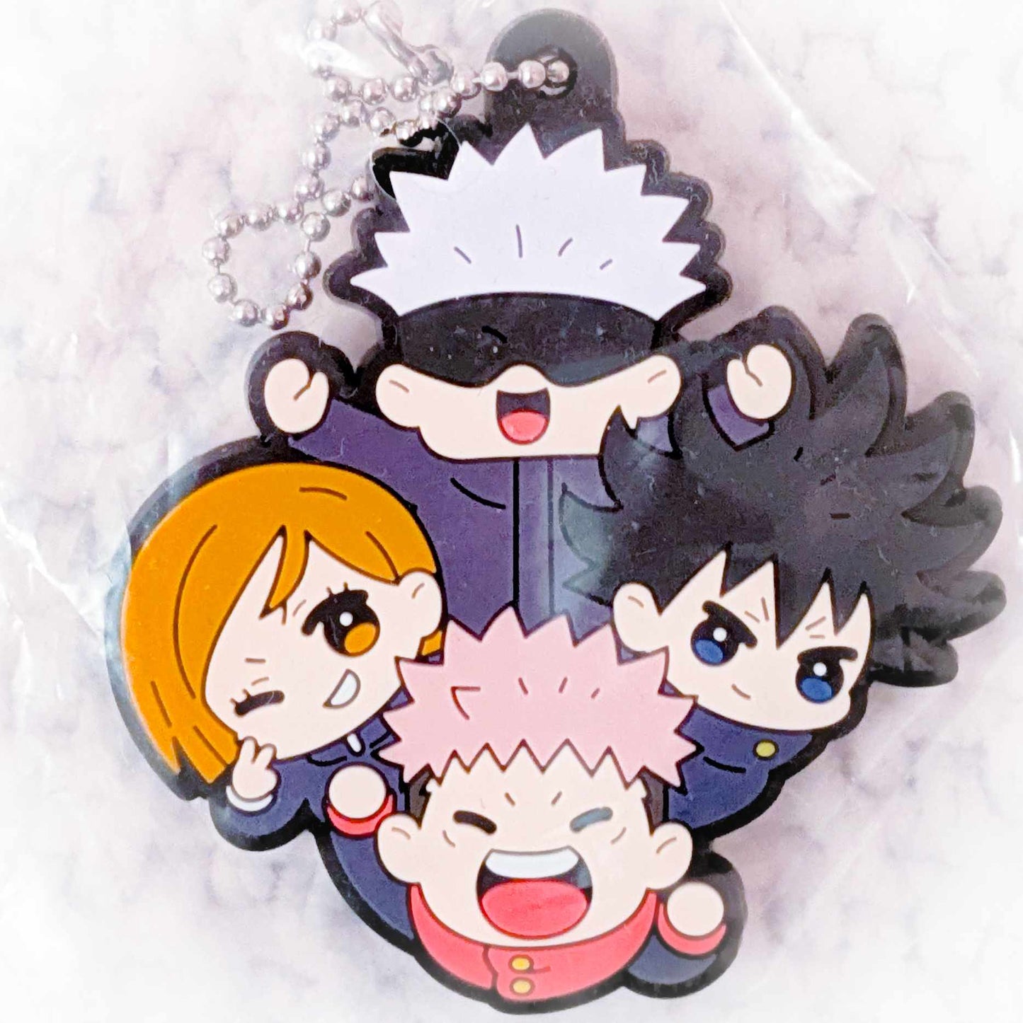 Satoru Gojo Yuji Itadori Nobara Kugisaki & Megumi Fushiguro - Jujutsu Kaisen Anime Buddycolle Rubber Keychain