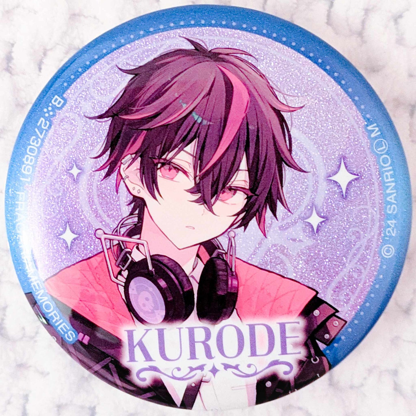 Kurode - Fragaria Memories Sanrio Glitter Pin Badge Button