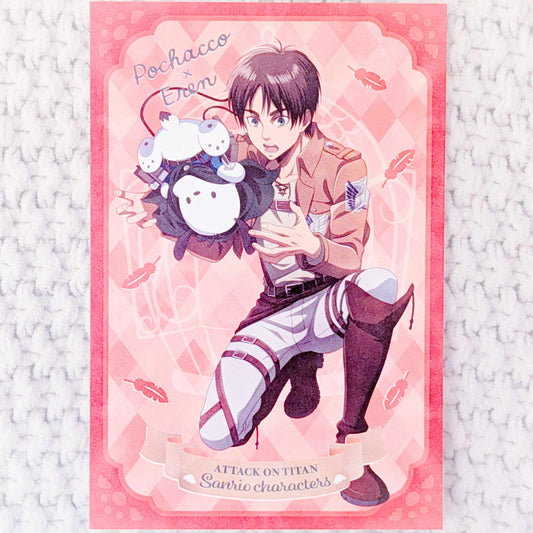 Eren Yeager & Pochacco - Attack on Titan x Sanrio Collab Art Postcard