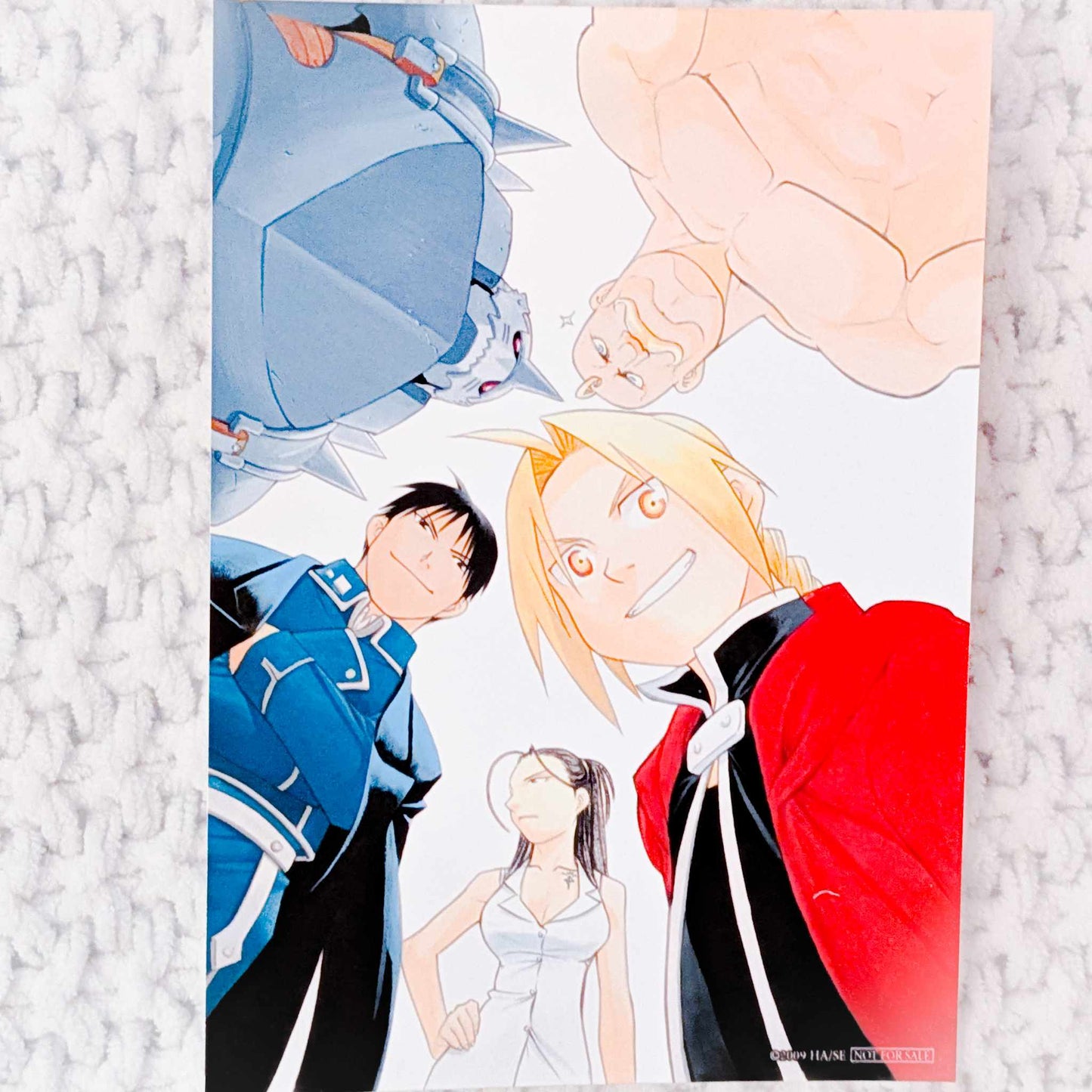 Edward & Alphonse Elric - Roy Mustang - Louis Armstrong - Fullmetal Alchemist Brotherhood Manga Art Photo Card