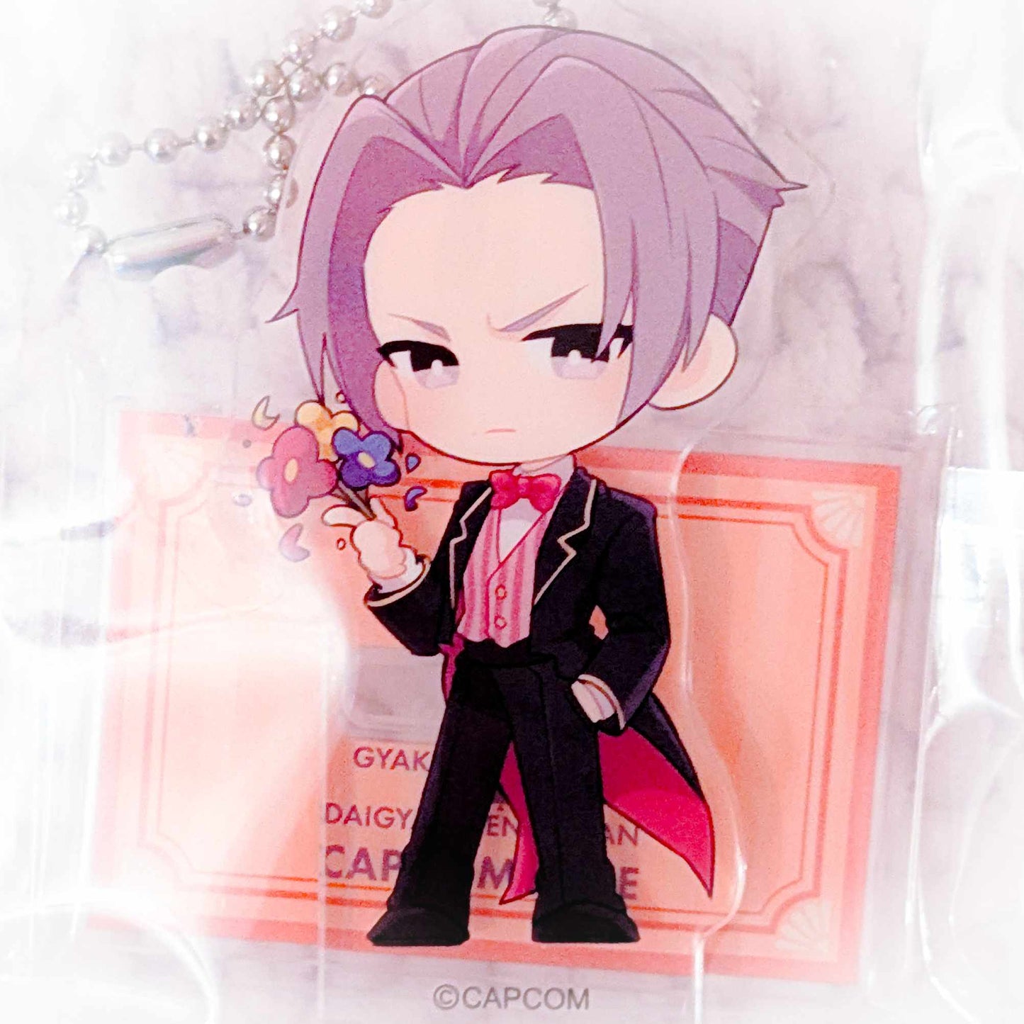 Miles Edgeworth - Ace Attorney Capcom Cafe Magician Acrylic Keychain Stand