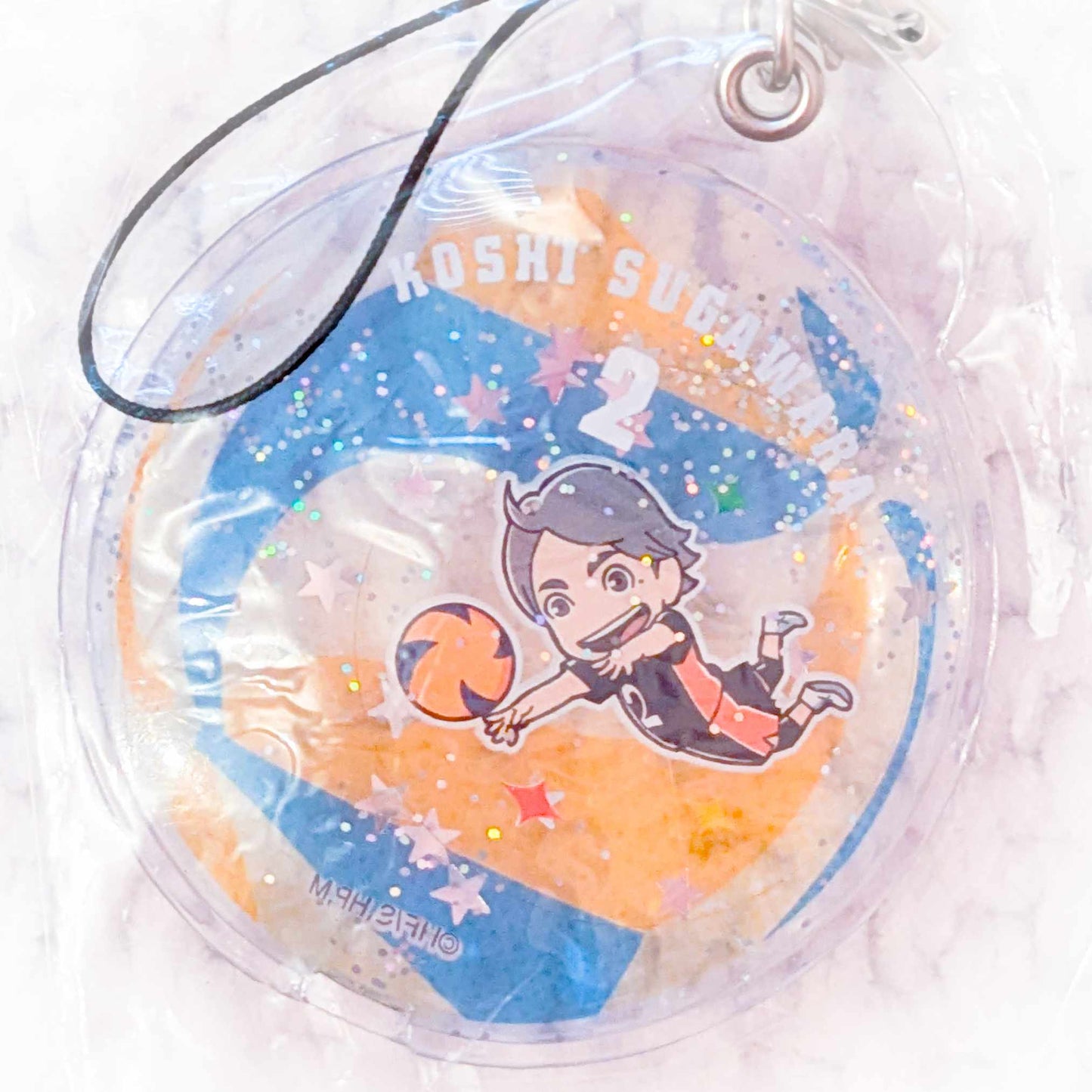 Sugawara Koshi - Haikyuu Anime Chibi Water-in Liquid Keychain Strap