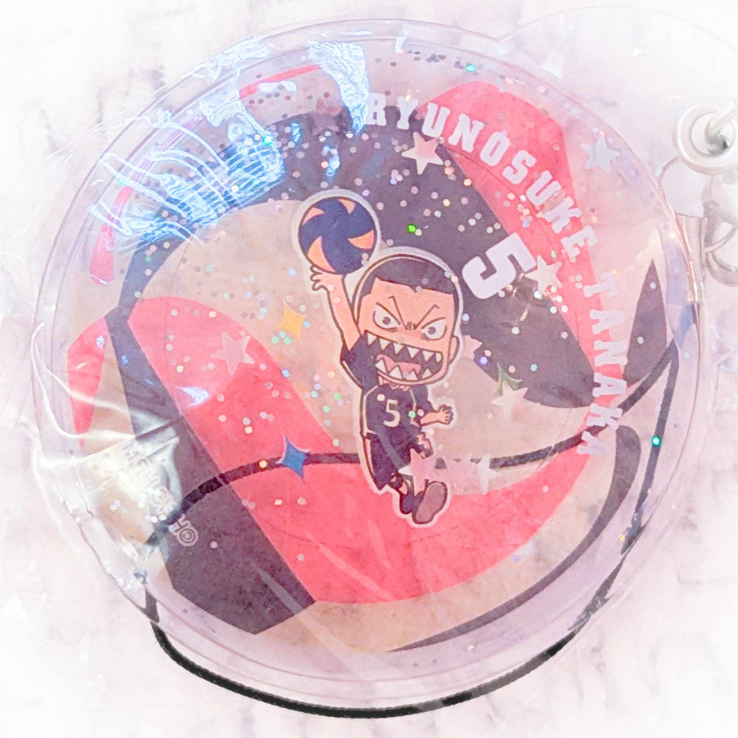 Ryunosuke Tanaka - Haikyuu Anime Chibi Water-in Liquid Keychain Strap