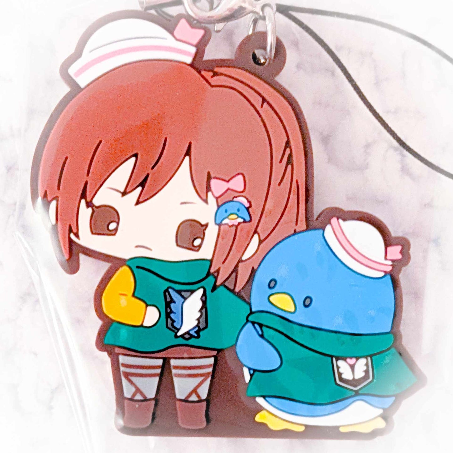 Sasha Blouse & Tuxedo Sam - Attack on Titan x Sanrio Collab Rubber Strap