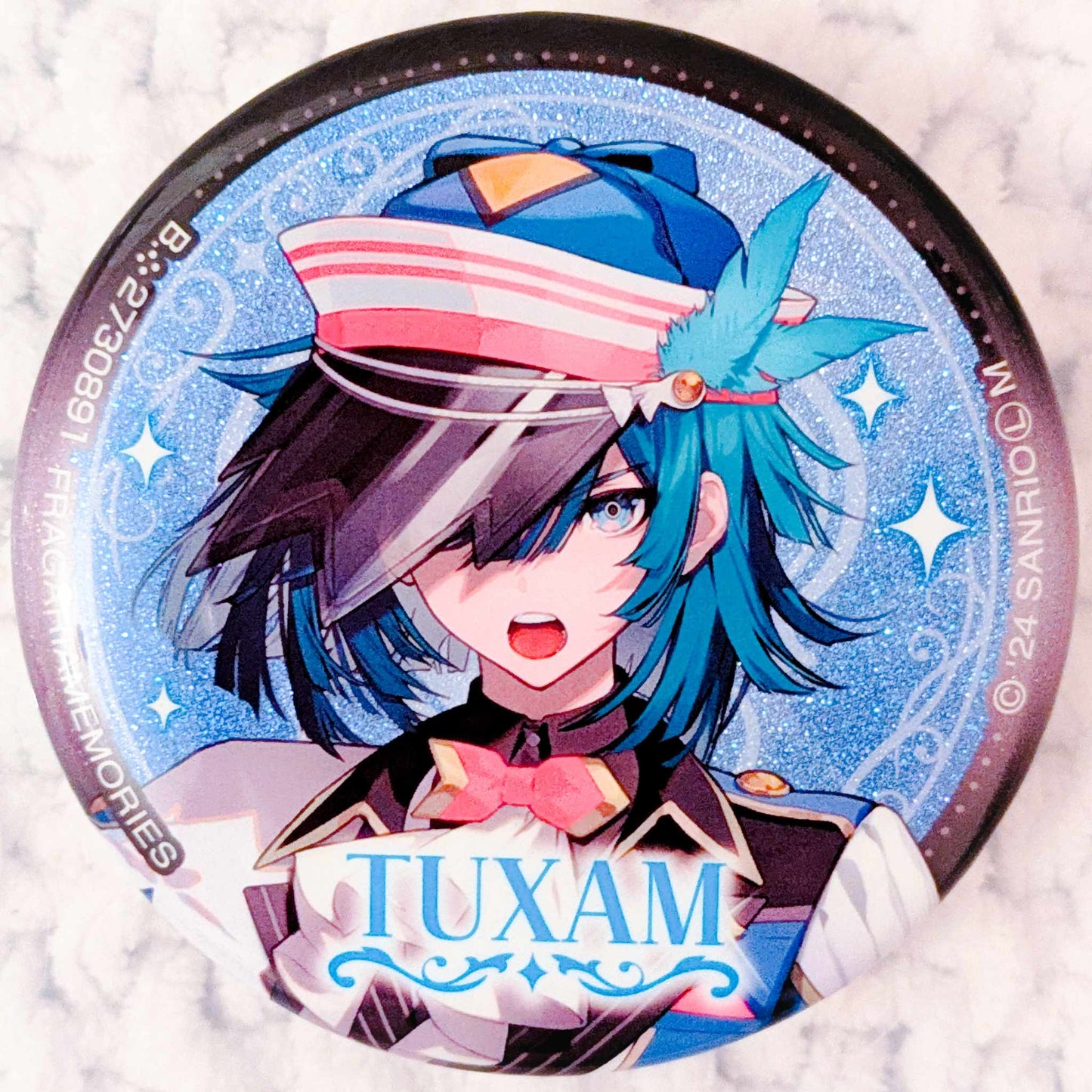 Tuxam - Fragaria Memories Sanrio Glitter Pin Badge Button