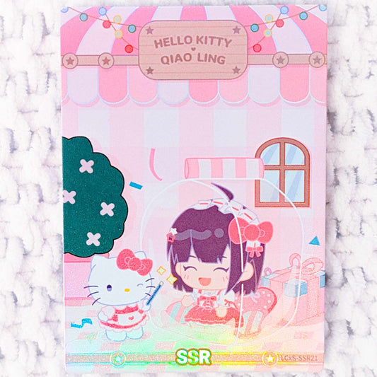 Qiao Ling & Hello Kitty - Link Click x Sanrio Collaboration Donghua SSR Trading Card