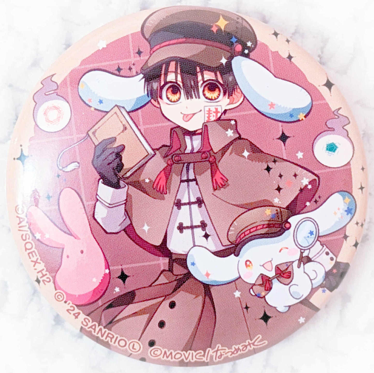 Hanko-kun x Cinnamoroll - Toilet Bound Hanako-kun Sanrio Collab Pin Badge Button