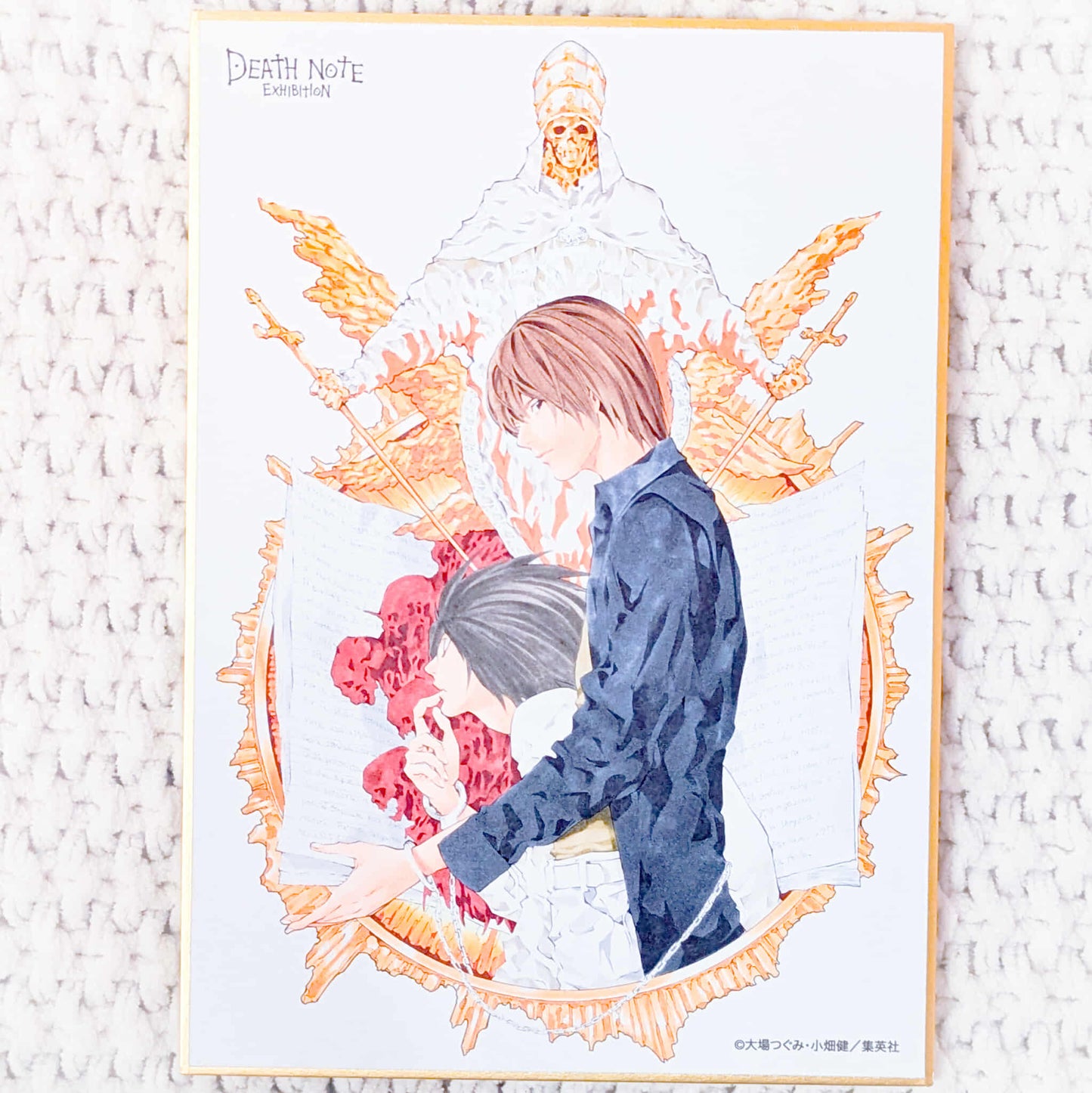 Light Yagami & L Lawliet - Death Note Exhibition Manga Art Shikishi Board