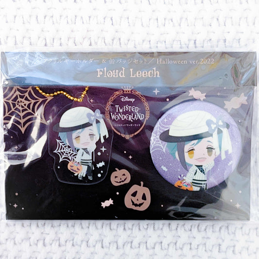Floyd Leech - Disney Twisted Wonderland Halloween 2022 Acrylic Keychain + Badge Set