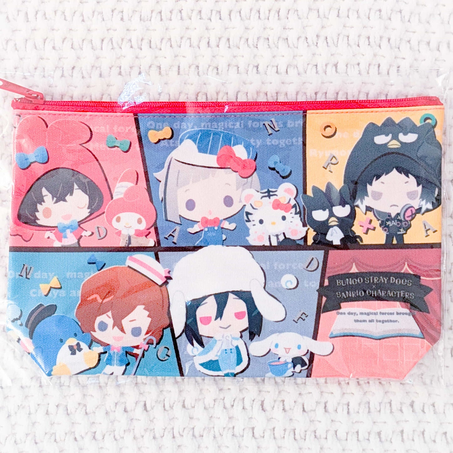 Dazai Atsushi Chuya Fyodor Akutagawa - Bungo Stray Dogs x Sanrio Zipper Pouch