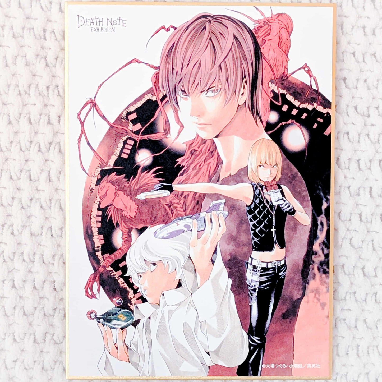 Light Yagami & Mello Near - Death Note Exhibition Manga Art Shikishi Board