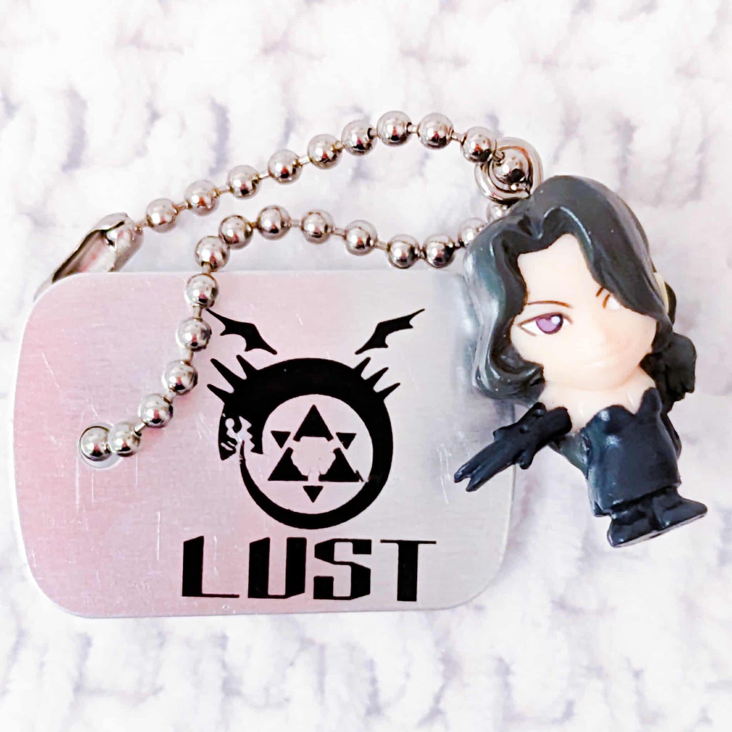Lust - Fullmetal Alchemist Dog Tag Style Figure Keychain