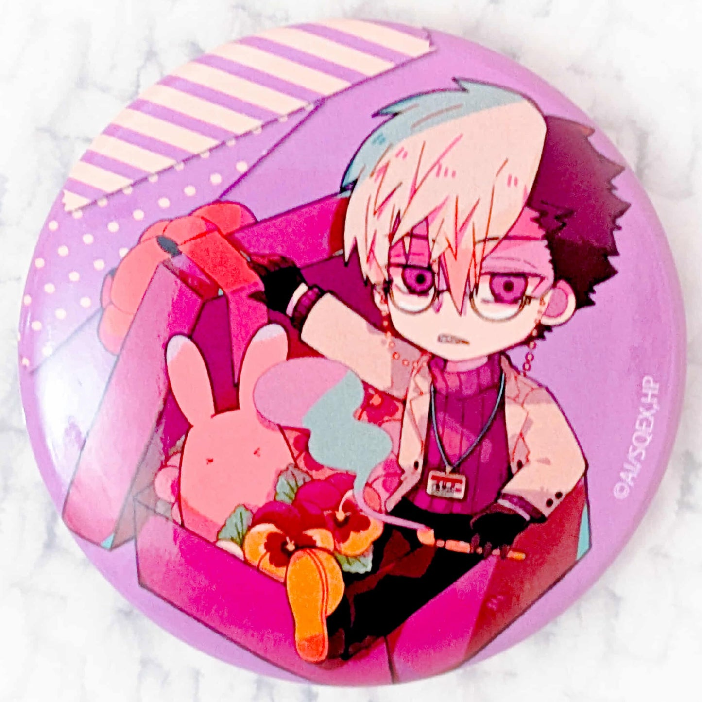 Tsuchigomori - Toilet Bound Hanako Kun Flower Box Pin Badge Button