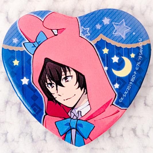 Osamu Dazai x My Melody - Bungo Stray Dogs x Sanrio Heart Shaped Pin Badge Button