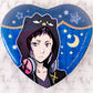 Akutagawa Ryuunosuke x Badtz Maru - Bungo Stray Dogs x Sanrio Heart Shaped Pin Badge Button