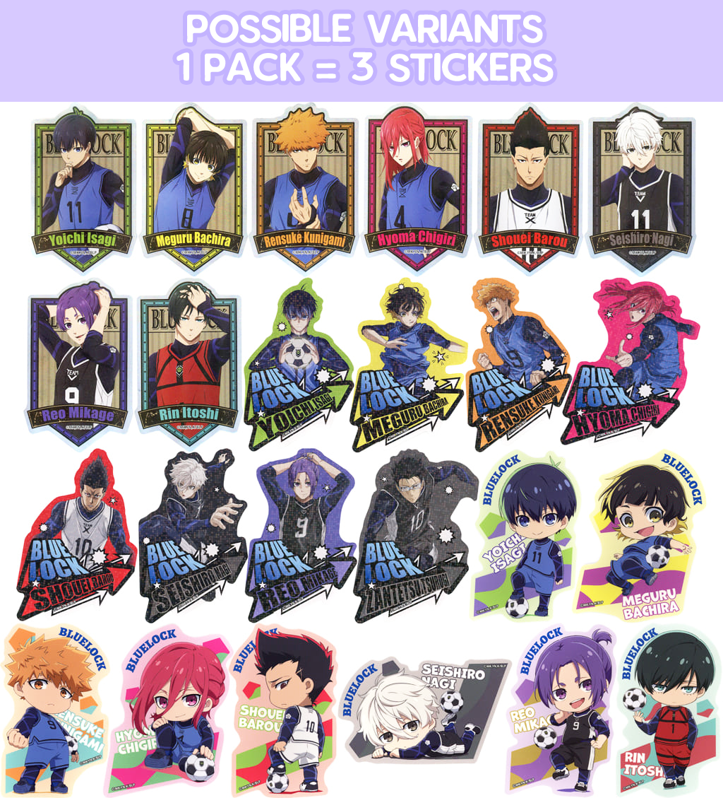 BLUELOCK Anime Trading Collectors Blue Lock Mystery Sticker Pack ...