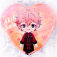 Subaru Akehoshi - Ensemble Stars! Trickstar Anime Chibi Heart Shaped Pin Badge Button