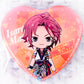 Mao Isara - Ensemble Stars! Trickstar Anime Chibi Heart Shaped Pin Badge Button