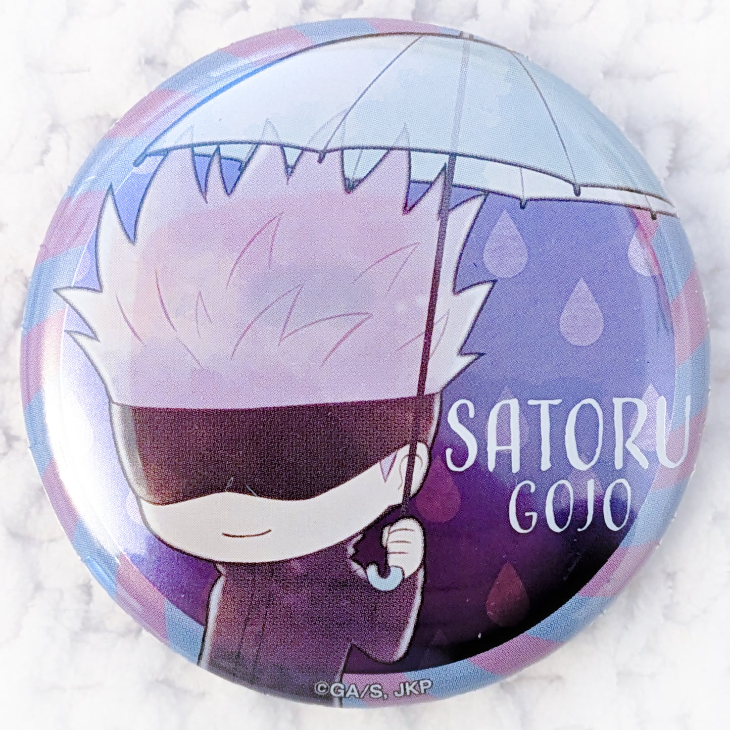 Satoru Gojo - Jujutsu Kaisen Anime Rainy Day Kasakko Pin Badge Button