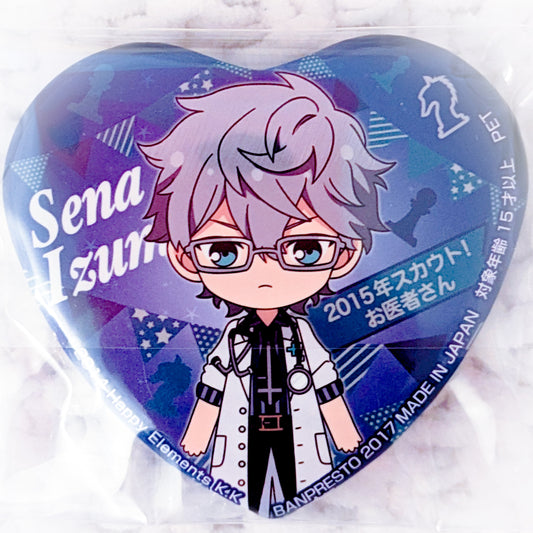 Izumi Sena - Ensemble Stars! Knights Anime Chibi Heart Shaped Pin Badge Button