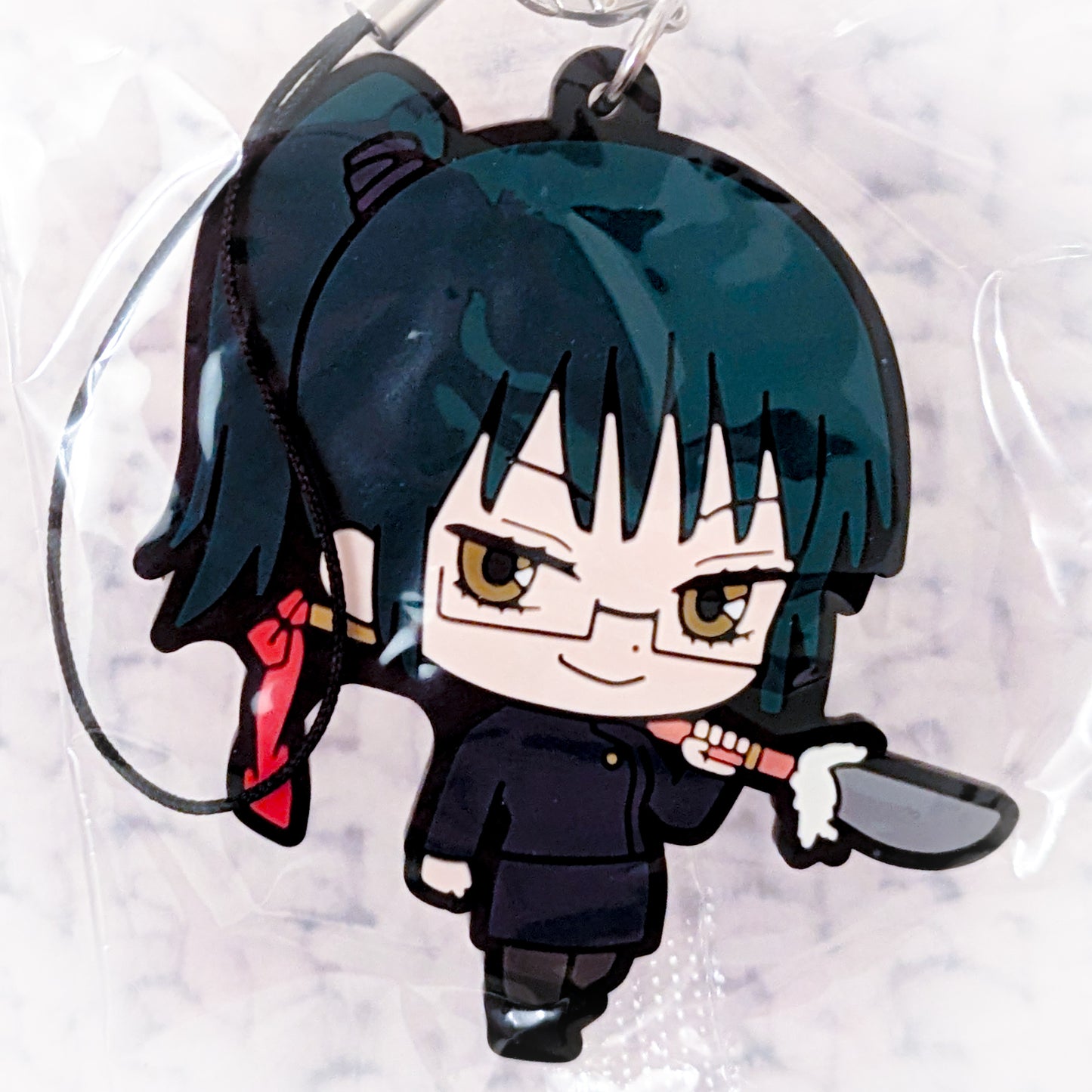 Maki Zenin - Jujutsu Kaisen Anime Chibi Rubber Keychain Strap