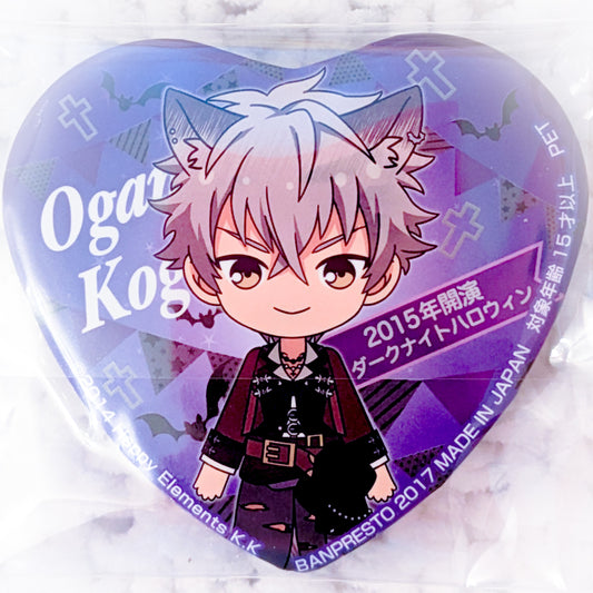 Koga Oogami - Ensemble Stars! UNDEAD Anime Chibi Heart Shaped Pin Badge Button