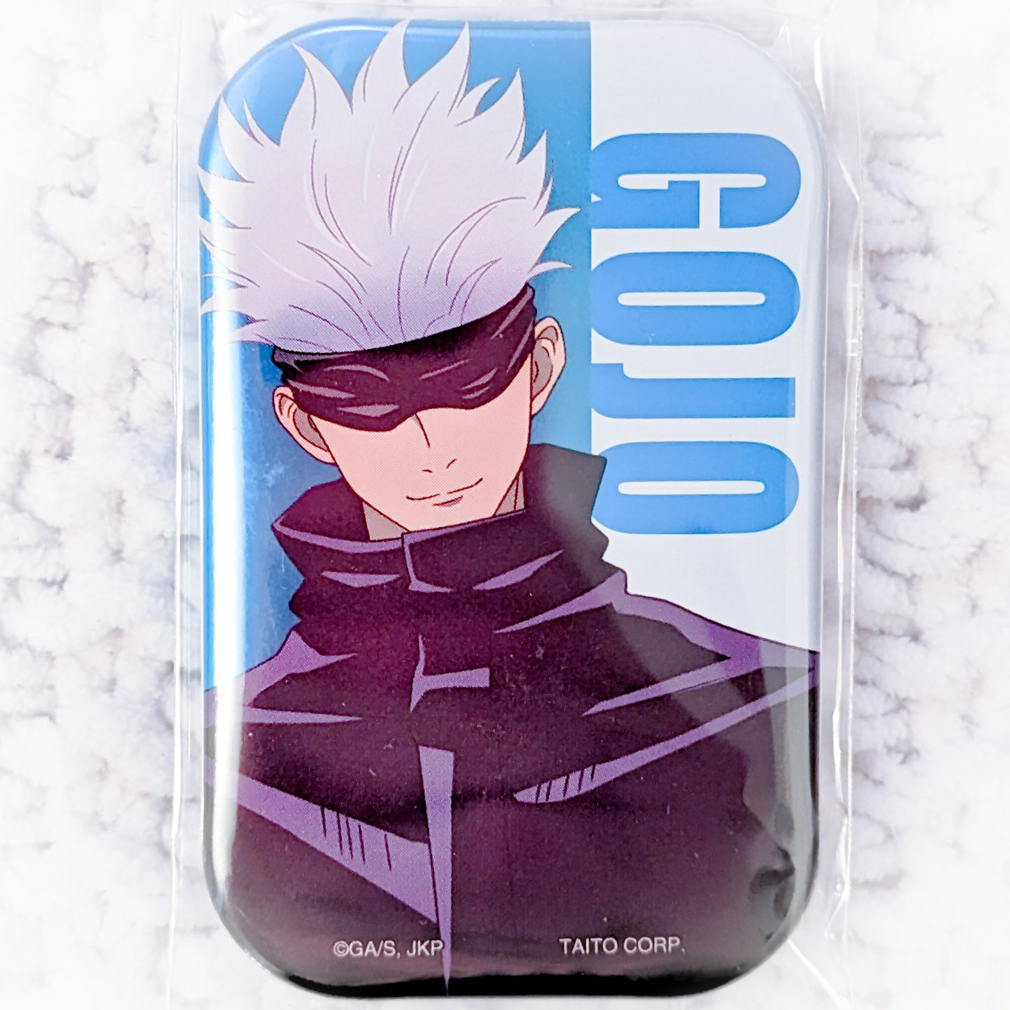 Satoru Gojo - Jujutsu Kaisen Anime Square Pin Badge Button