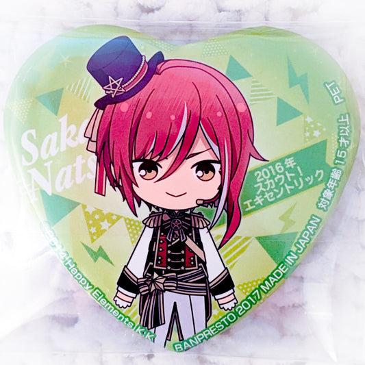 Natsume Sakasaki - Ensemble Stars! Switch Anime Chibi Heart Shaped Pin Badge Button