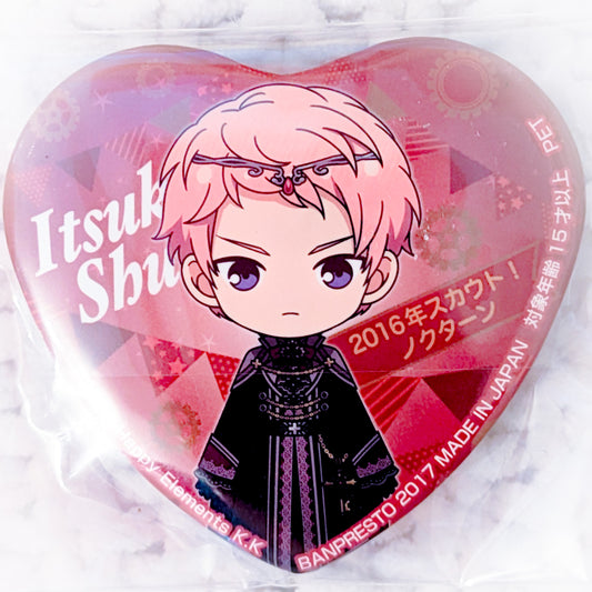 Shu Itsuki - Ensemble Stars! Valkyrie Anime Chibi Heart Shaped Pin Badge Button