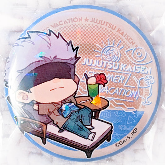 Satoru Gojo - Jujutsu Kaisen Anime Summer Vacation Holographic Pin Badge Button